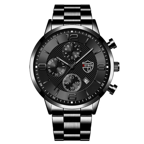 relogio masculino Mens Business Watches Luxury Stainless Steel Quartz Wrist Watch Male Silver Bracelet Calendar Luminous Clock