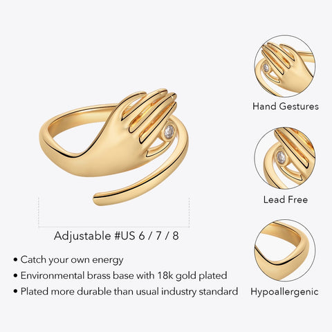 ENFASHION Adjustable Finger Rings For Girls Free Shipping Bague Femme Gold Color Ring Zircon Party Fashion Jewelry Wedding R4156